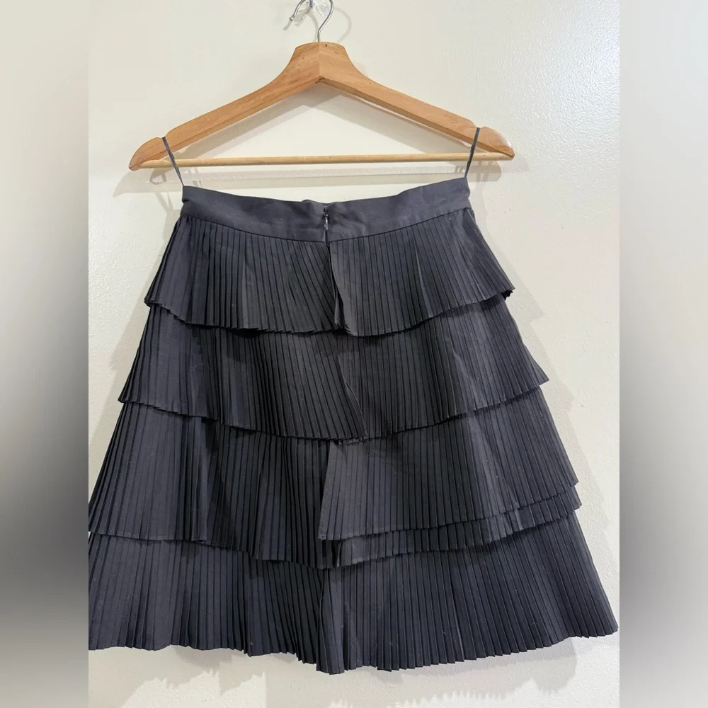C/MEO Collective Black Tiered Pleated A-Line Skirt